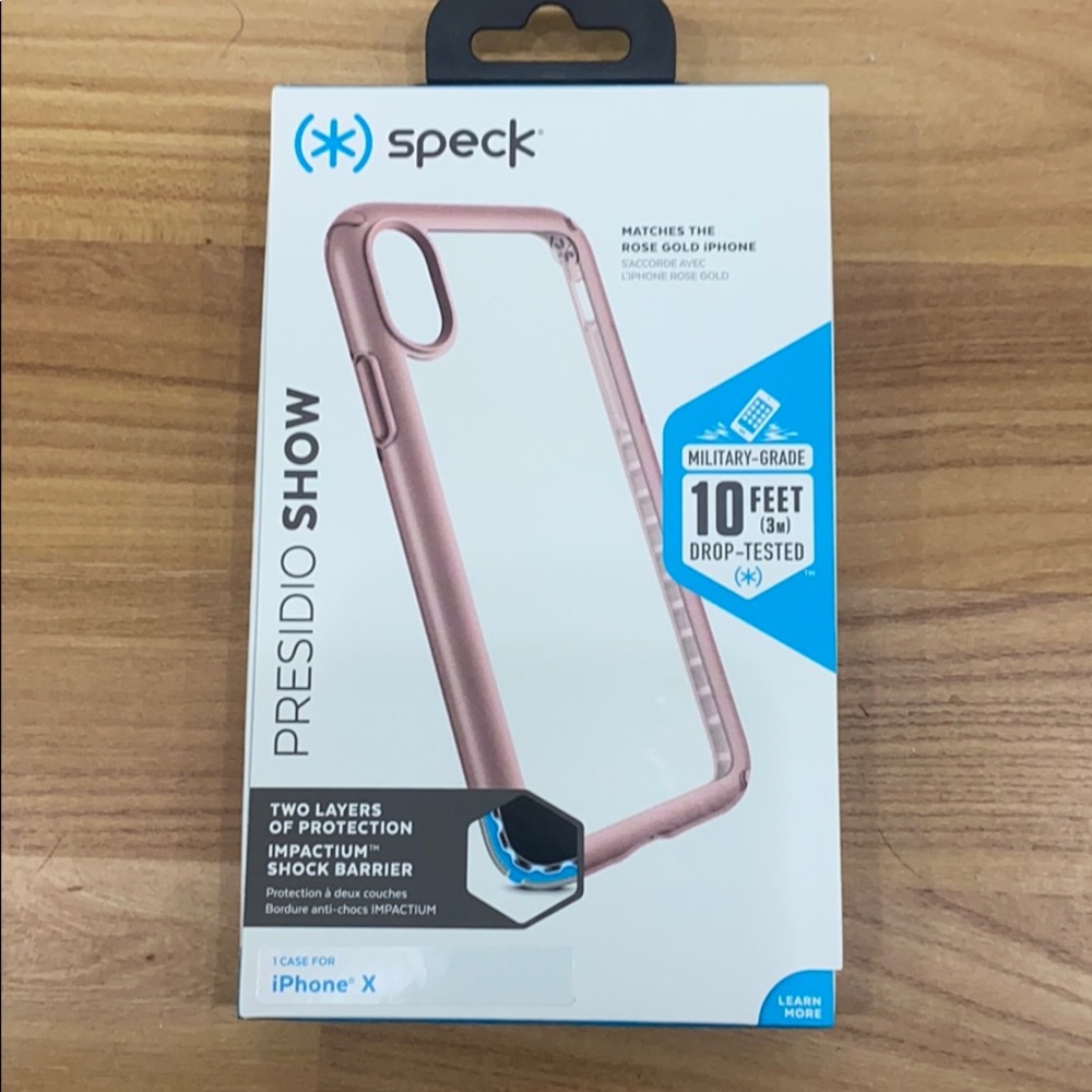 Speck presidio show pink gold iPhone X